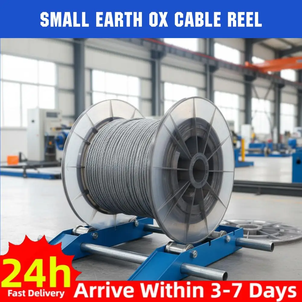 

Comercial Industrial Grade Steel Wire Dispenser with Adjustable Wheel Steel Cable Roller Stand for Diameter 11.8-47.2inch