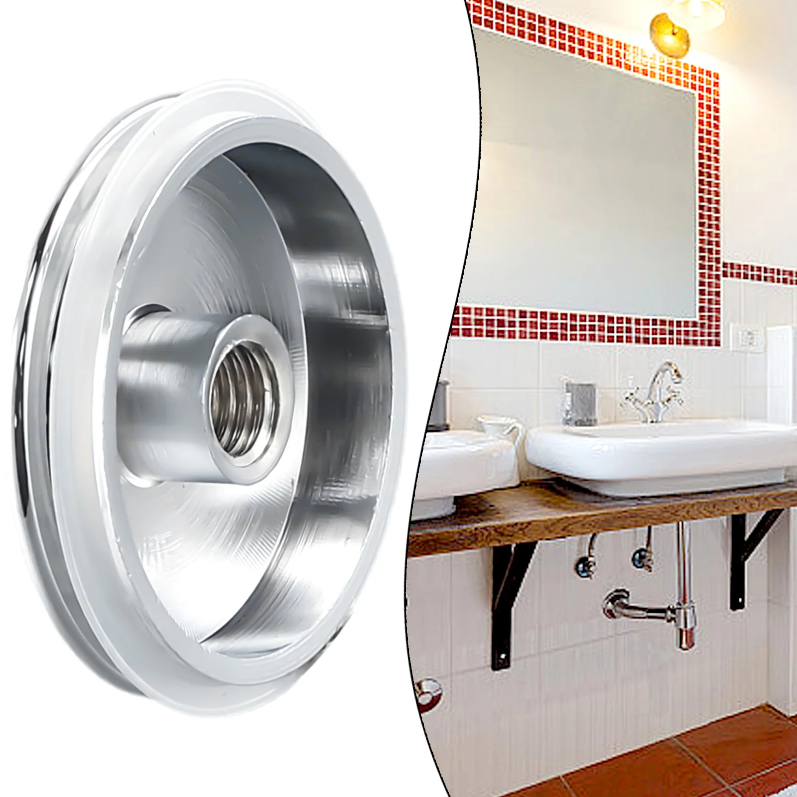 1pc 38mm Replacement Sink/Basin Waste Plug Cap Easy Pop-Up Click Clack Chrome Sink Strainer Kitchen Bathtub Stopper