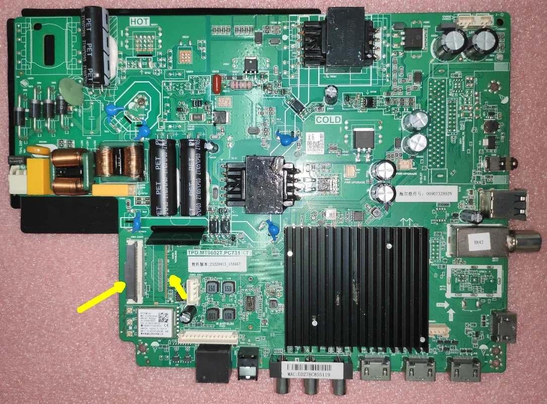 TPD.MT9602T.PC731(T) Three in one TV motherboard tested well working good  2 physical photos of different specifications