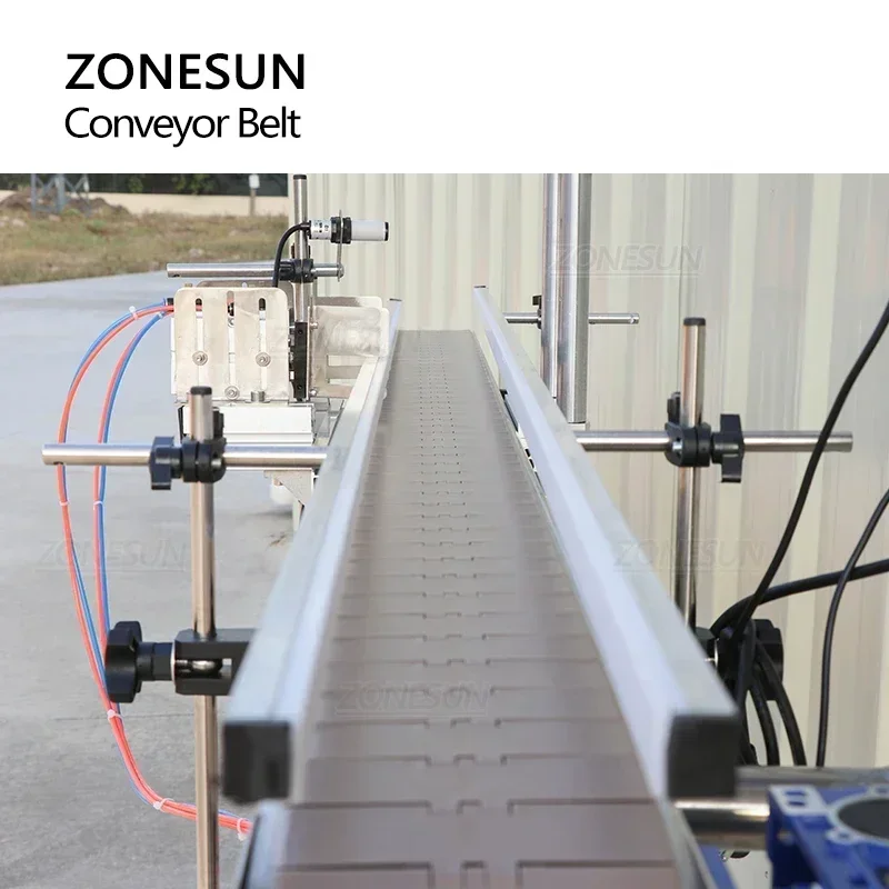 ZONESUN ZS-CB100P 900mm Height Automatic Chain Conveyor Belt 1.9m for Transporting Goods Machiney Production Line