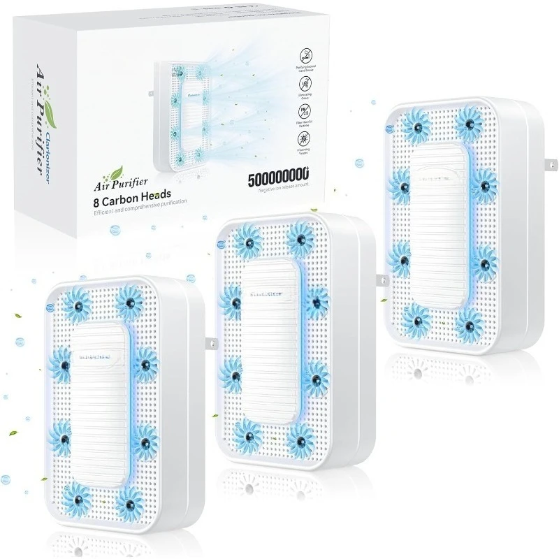 

for Home (3 Pack), Upgraded Plug In Air Purifier, Negative ion purifier, Air Freshener For Bedroom, Kitchen, Office