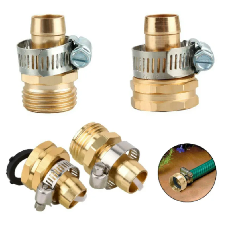 1Sets  3/4'' 5/8'' Garden Hose Quick Connectors Repair Damaged Leaky Water Tubeing Adapter Pipe Fitting Irrigation Hose Joint