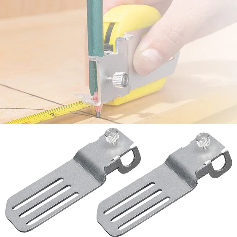 Precision Edge Positioning Tool Tape Measure Aid Pen Holder Clip Fixed Marking Clip   Flexible ruler  Locator