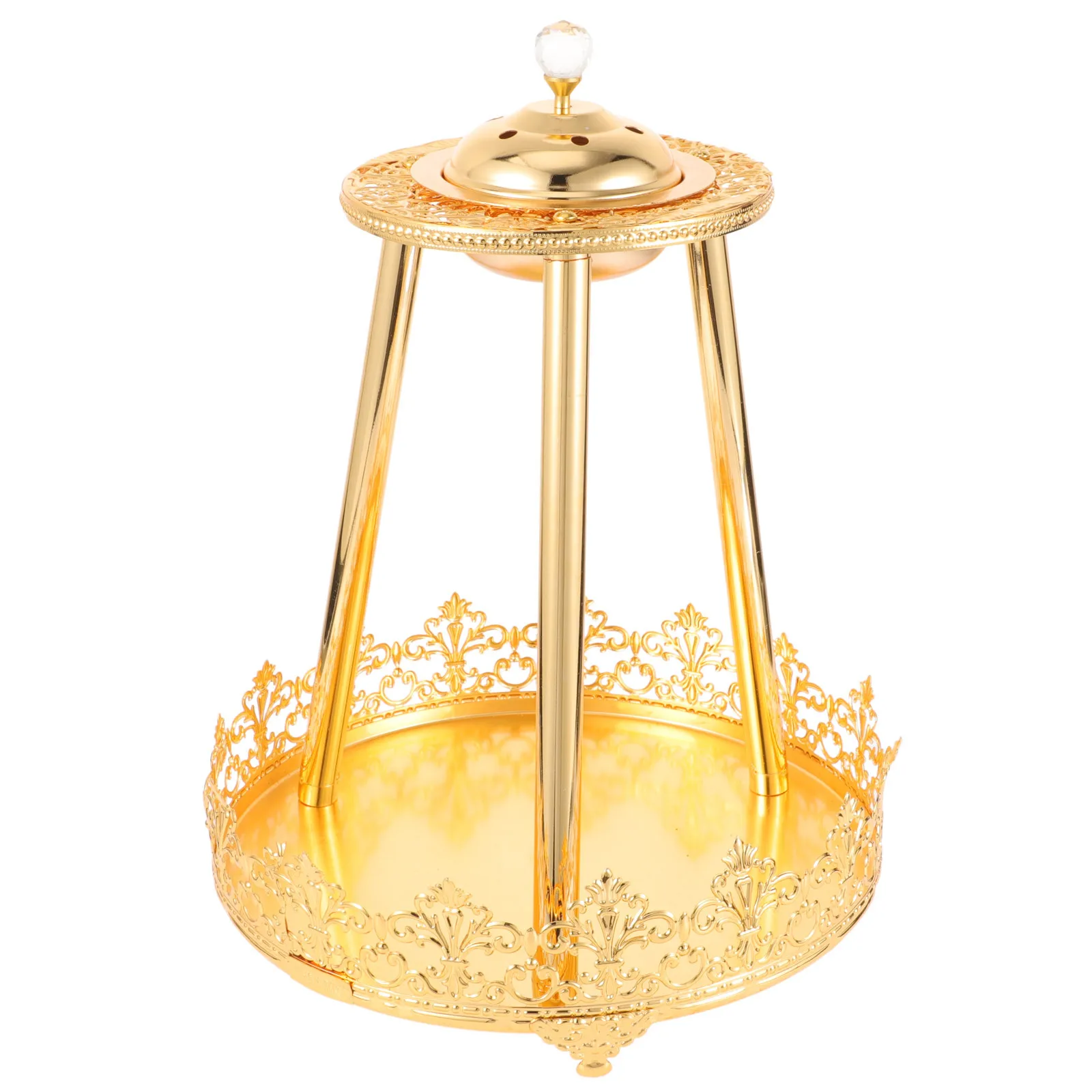 

European Style Incense Burner Retro Alloy Censer Desktop Home Decor Office Tea Room Holder Table Ornament