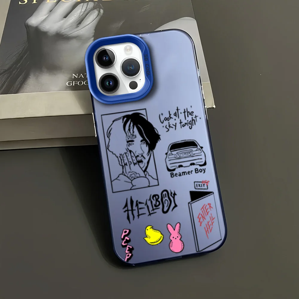 Rapper Lil Peep Crybaby For iPhone 12 11 13 14 15 16 Max Pro Plus Protective Cover IMD Phone Case