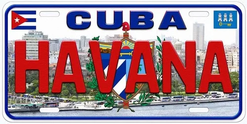 Новинка номерного знака Havana CH02 Cuba