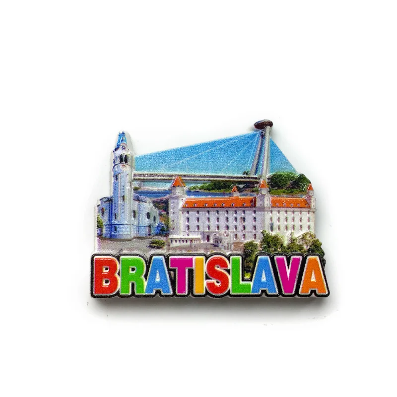 

Slovakia Bratislava Architecture Scenery Magnetic Fridge Magnet Creative Travel Souvenir Decoration Gift