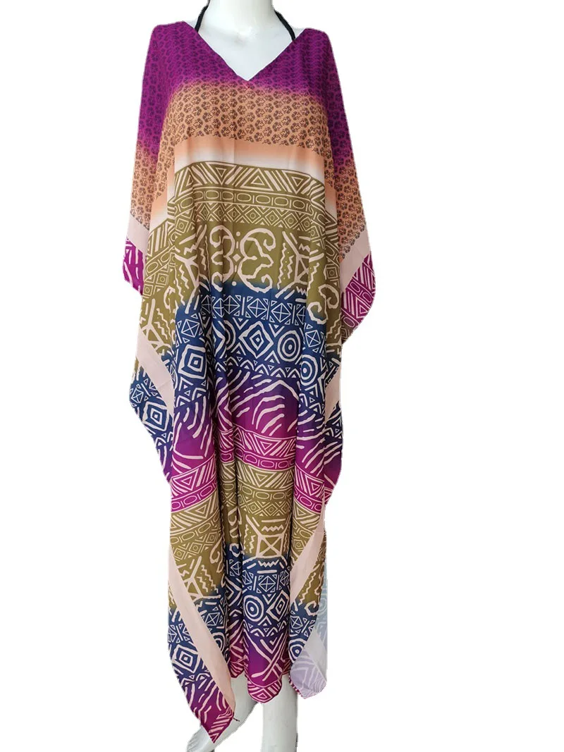 Màu Sắc Miếng Dán Cường Lực Aó Bãi Biển Đầm Bbikini Bao Che Mùa Hè Áo Cho Người Phụ Nữ Đi Biển Áo Dây De Plage Dài