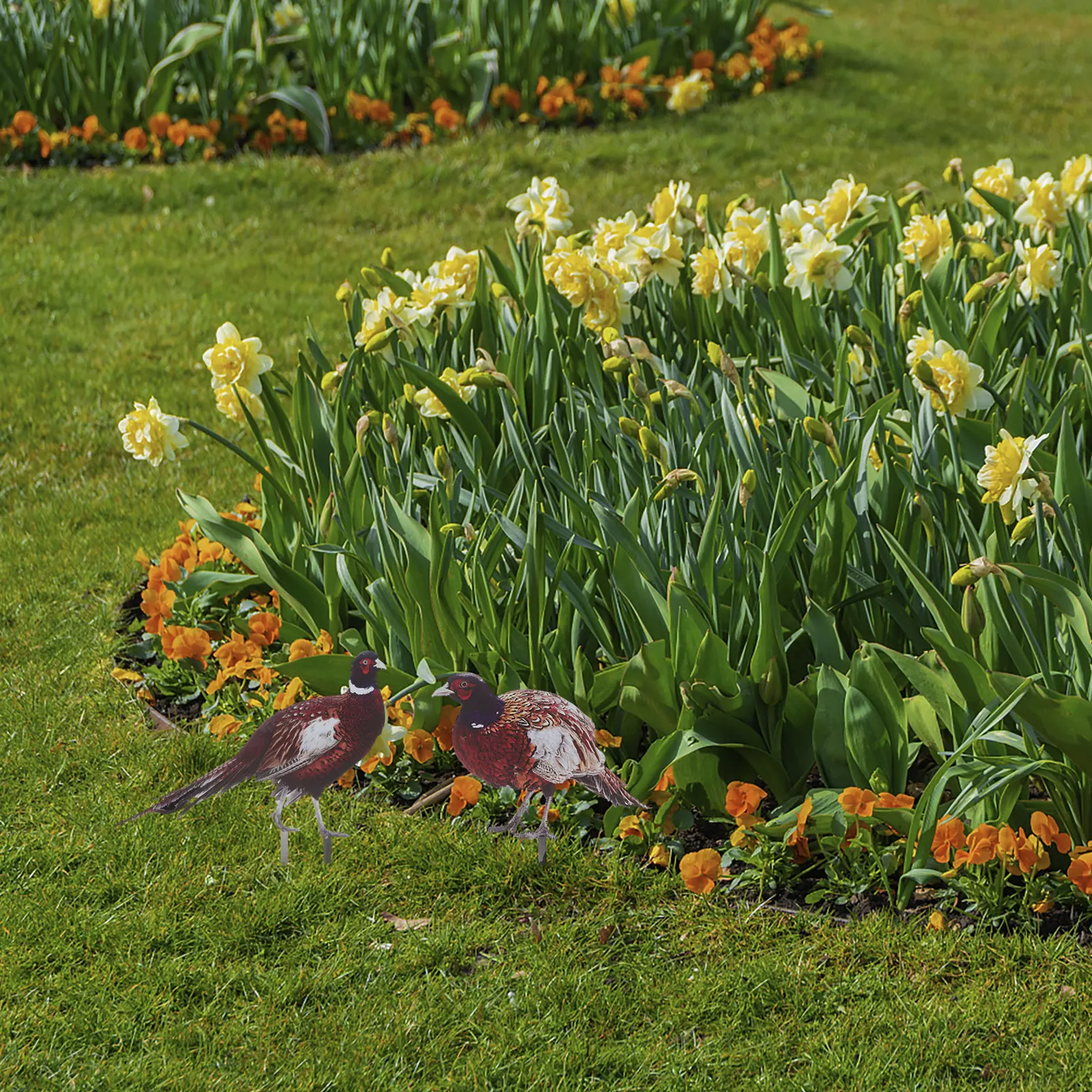 2 قطعة حصة حديقة الدراج واقعية ساحة زخرفة دائم ديكور الحديقة لسياج الفناء في الهواء الطلق حديقة ديكور الأرض المقابس