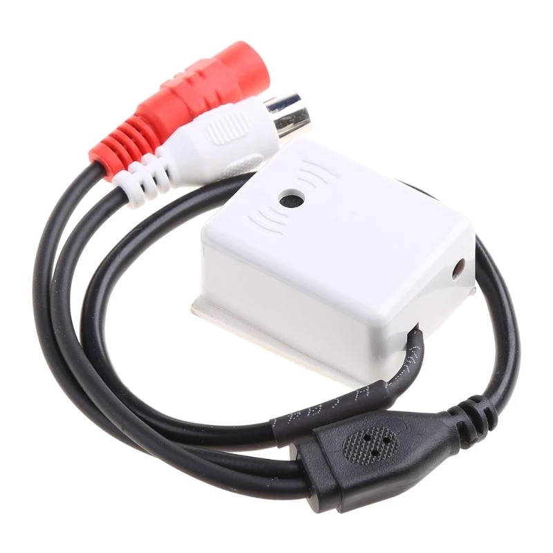 Dispositivo monitoramento som captação áudio microfone HX6A para sistema segurança câmera CCTV