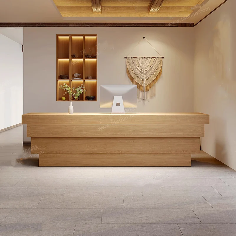 

Hair Salon Office Reception Desk Counter Aesthetic Luxury Trendy Reception Desk Counter Cashier Modern Commercial Furniture