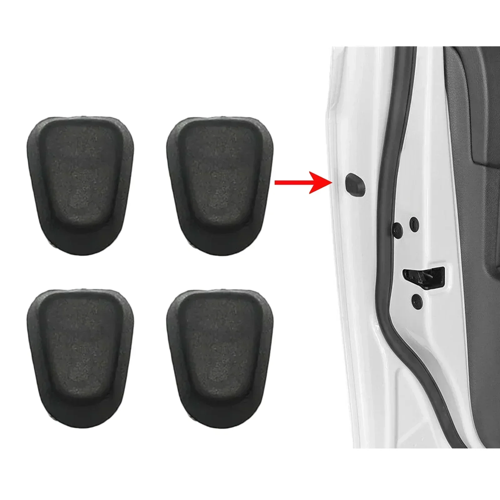 4pcs Auto Door Handle Fixing Screw Dust Cover 5N0837111 For Golf For Passat For Sharan Rubber Door Waterproof Cover Accessories