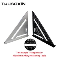 Triangle Ruler 7inch Aluminum Alloy Angle Protractor Speed Metric Square Measuring Ruler For Building Framing Tools Gauges