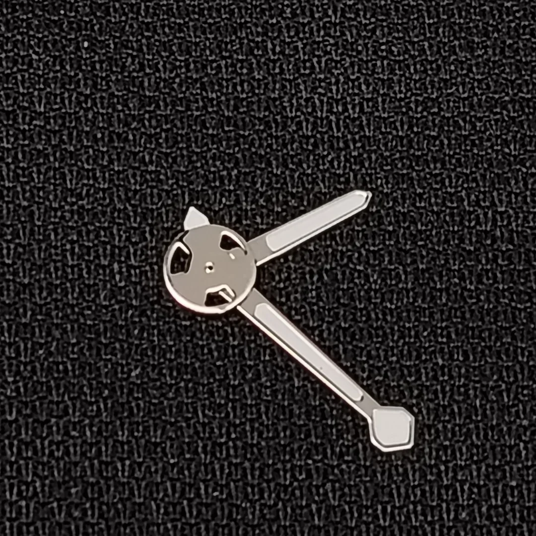 NH35 Watch Hands Silver Edge White Disc Short Seconds Hands Green Luminous Watch Accessories for NH35/ NH36/ 4R/ 7S Movements