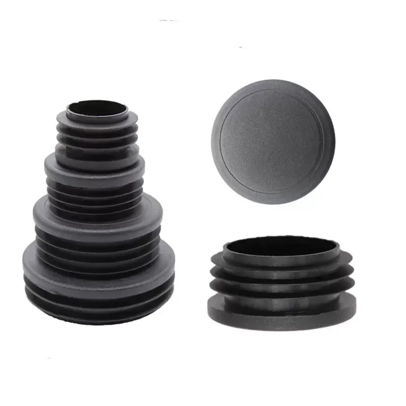 16/32 Stuks Ronde Stalen Pijp Plastic Gat Plug Insert Eindkap Meubels Stoel Been Cover Metalen Buizen Legering ladder Glide Bescherming