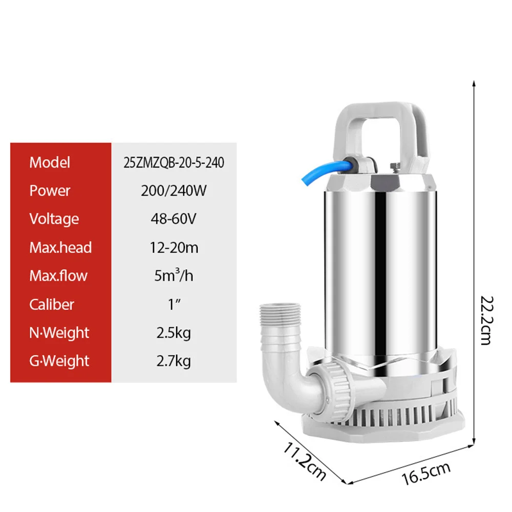 160W12Volt 190W24V 240W DC48V Solar Water Pump Garden Agriculture Irrigation Grid off System PV Submersible Pump