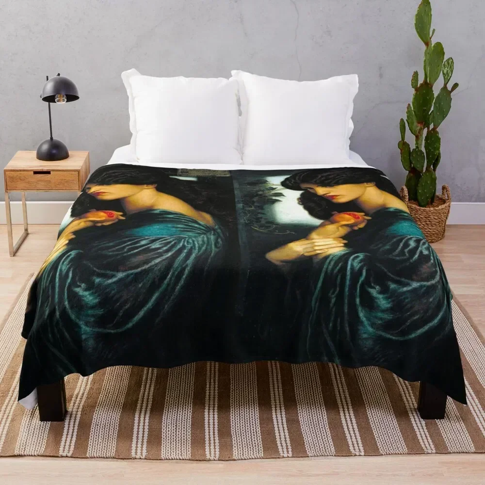

Proserpine - Dante Gabriel Rossetti Throw Blanket Foldable Soft Warm Blanket for Outdoor Use