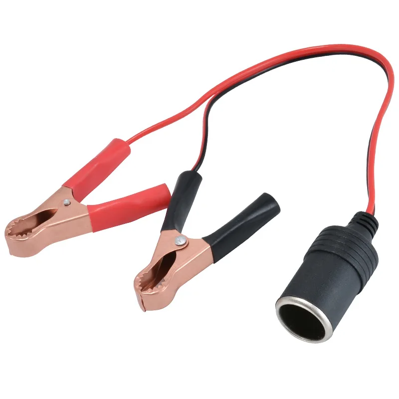 

50A Cigarette Lighter Power Socket Plug Connector Adapter Alligator Clip Female Car Cigarette Lighter Charger Cable Adapter