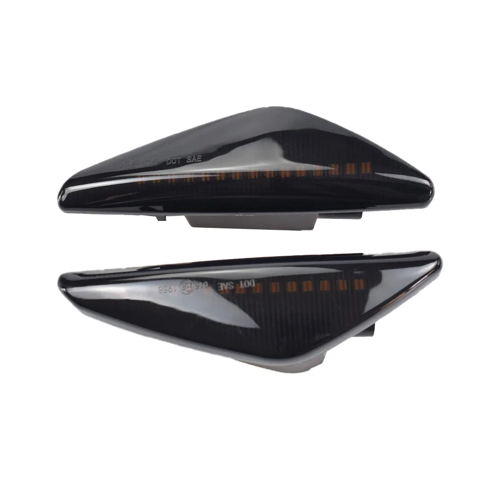 2Pcs Smoked Car Dynamic LED Side Marker Light Turn Signal Light For-BMW X3 F25 X5 E70 X6 E71 E72 2008-2014