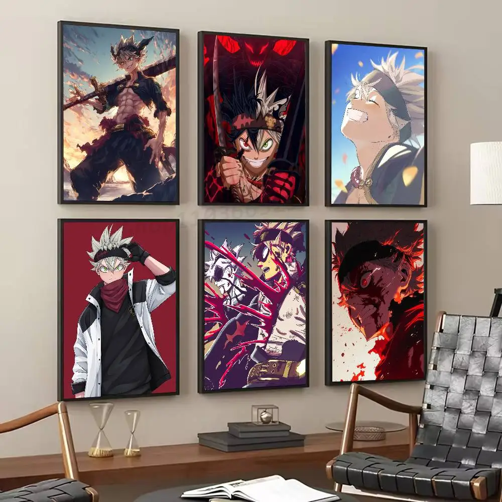 Asta Anime Black Clover Posters Living Room Bar Cafe Quality Canvas Vintage Style Comics Painting Art Home Wall Decor Picture view 5
