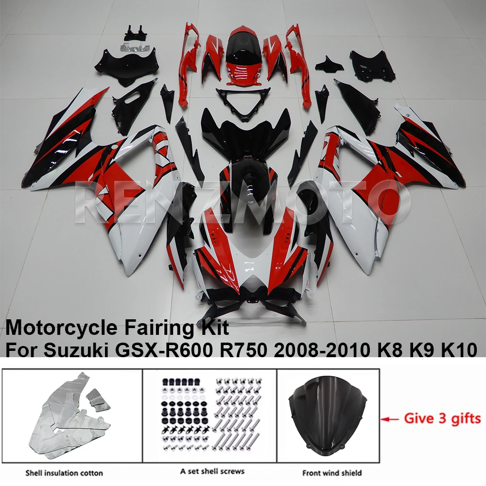 

S0608-1002b Motorcycle Fairing Set Body Kit Plastic For Suzuki GSX-R600 R750 2008-2010 K8 K9 Accessories ABS Injection Bodywork