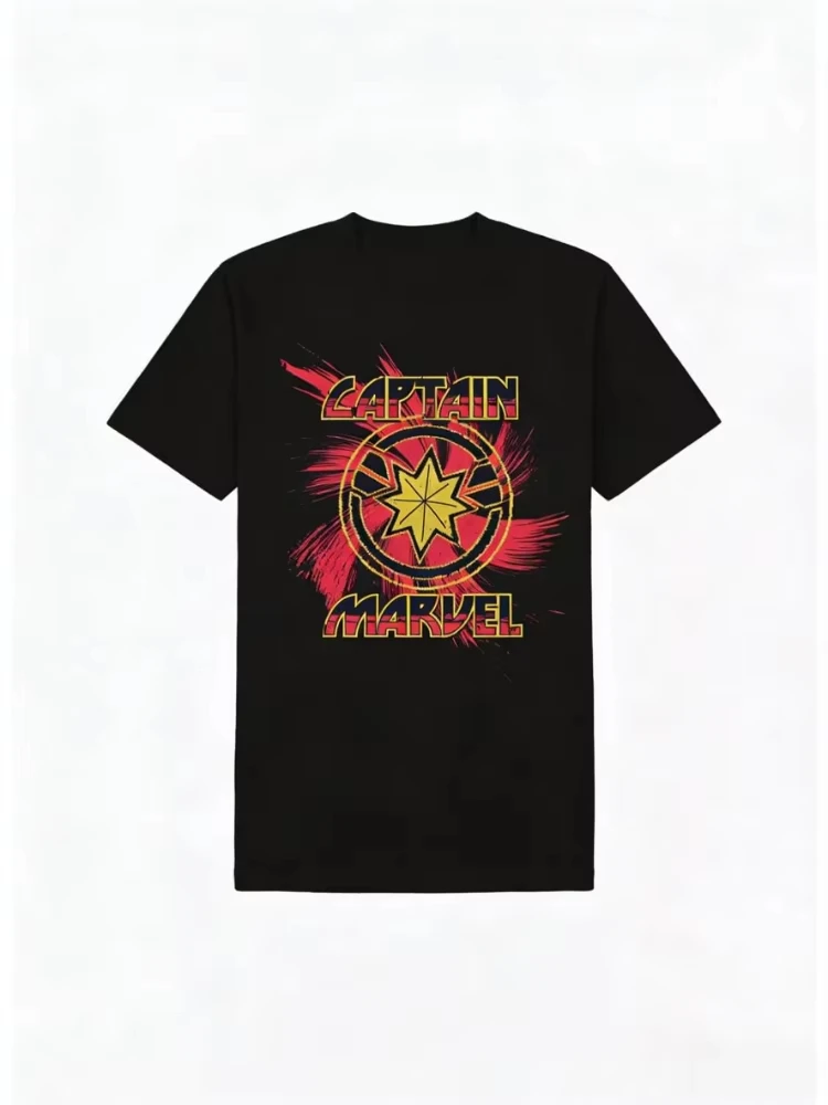 Camiseta informal de manga corta universal para hombre y mujer, camiseta informal de alta calidad con estampado de cómic de Marvel 2026 New Captain Marvel Vortex