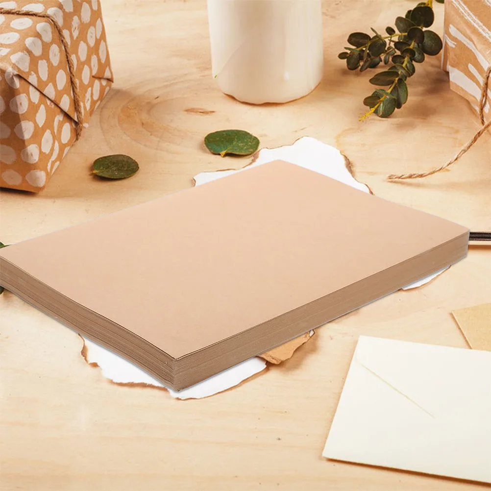 50 Pcs Brown Craft Cardstock Invited Cardboard for Invitations Printer Business Paper Blank Bussines