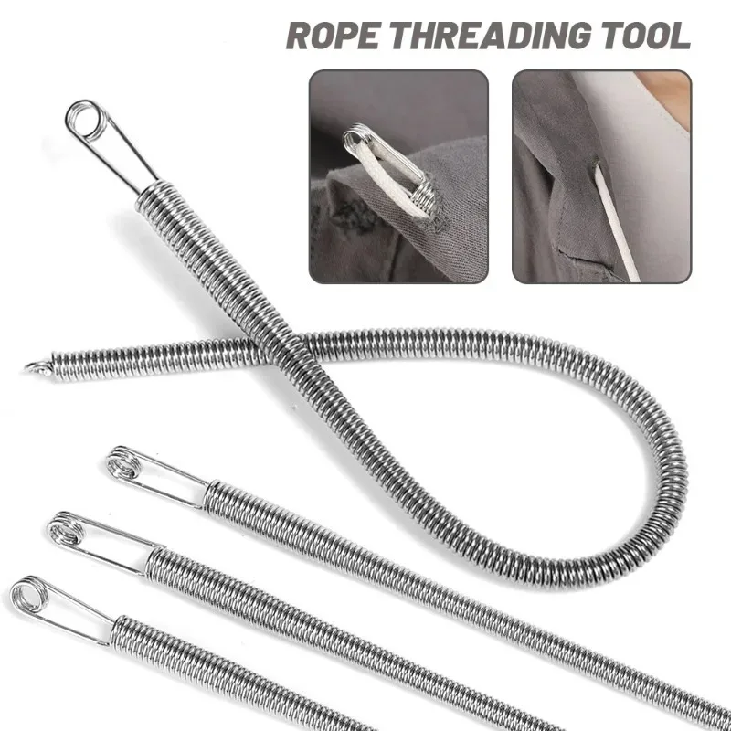 Rope Threading Tool Bendable Spring Drawstring Threader Clip Drawstring Thread Multi Functional DIY Sewing Accessories