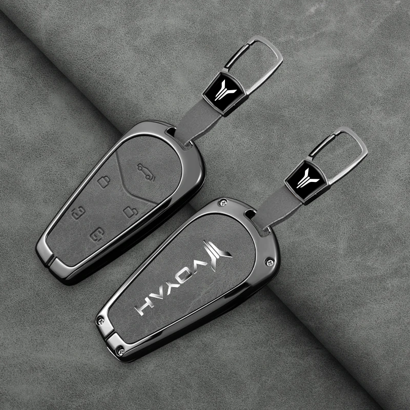 

Car Key Bag Voyah Dreamer Dream Free Key Case 2022 2023 Smart Remote Control Car Key Fob Zinc Alloy Leather Case