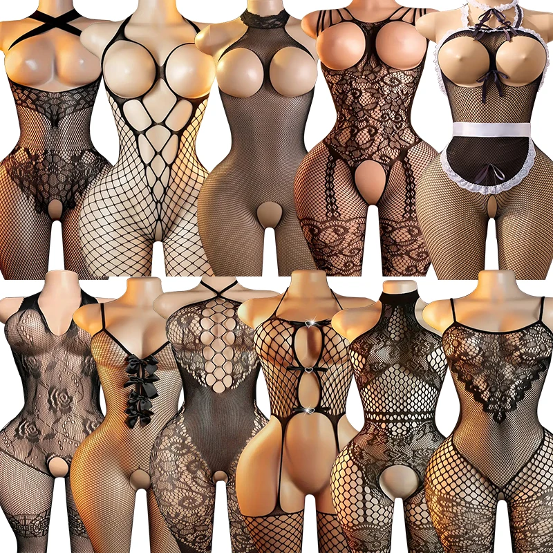 Sheer Mesh Bra - Women Babydoll Dress Sexy Body Lingerie