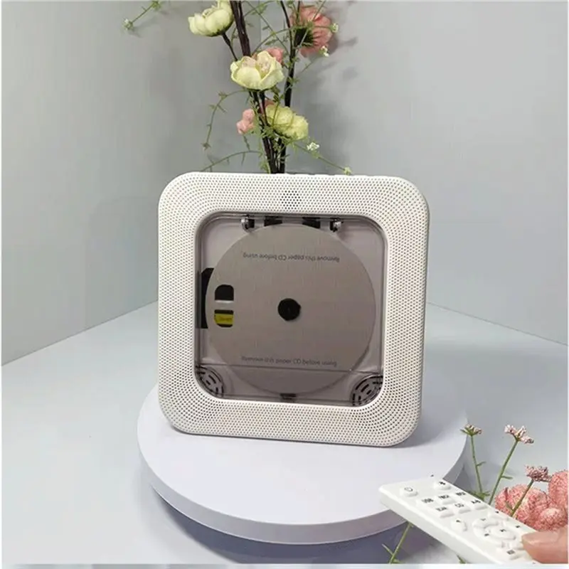 Desktop CD Player With Hifi Dual Speakers, Bluetooth Enabled LCD Display,Sleep Timer, Remote Controlled For Home Audio