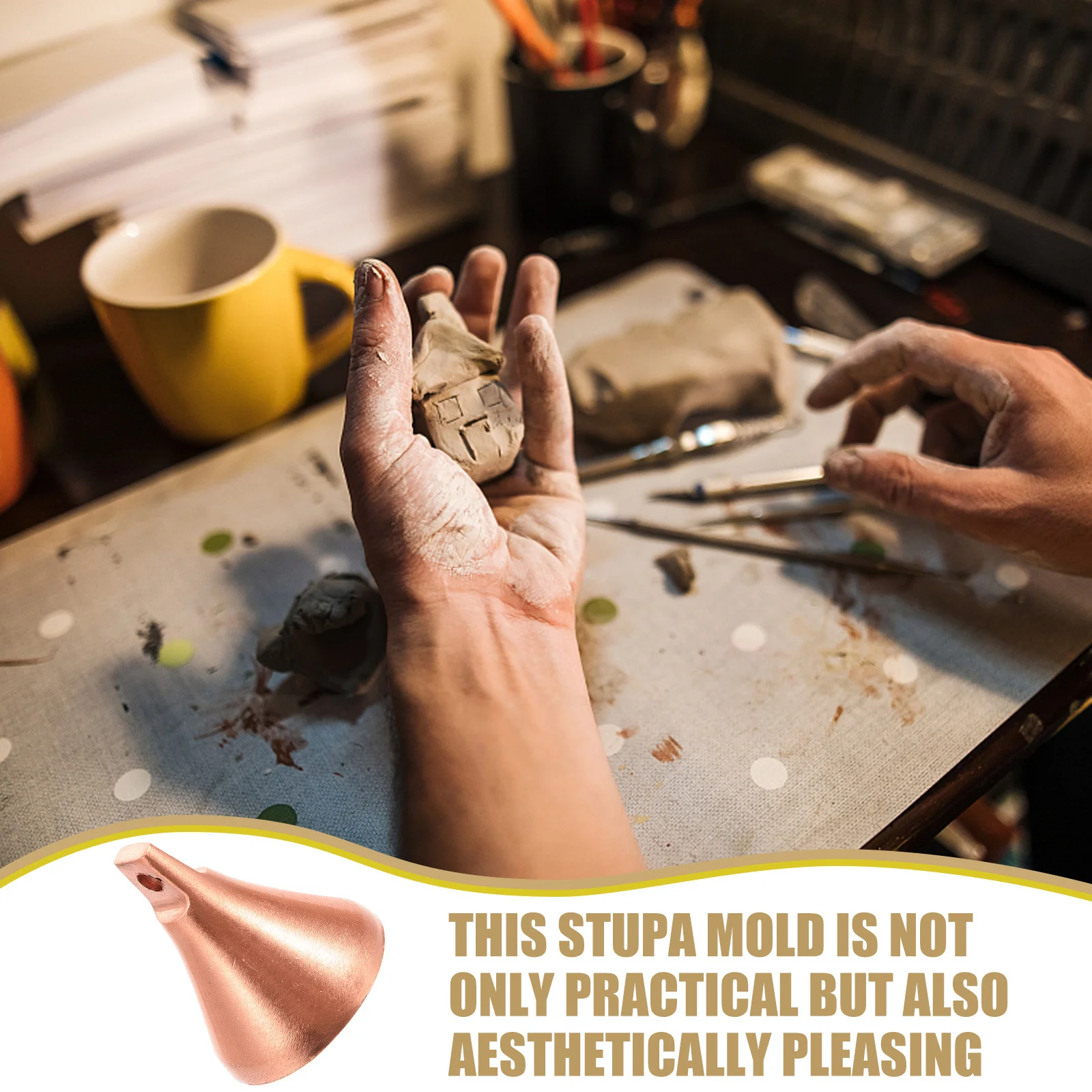 

Alloy Tibetan Buddhism Stamp Tool For Clay Sculpture Casting Miniature Pagoda Figure Craft Small Statue Making Kit Tibetan