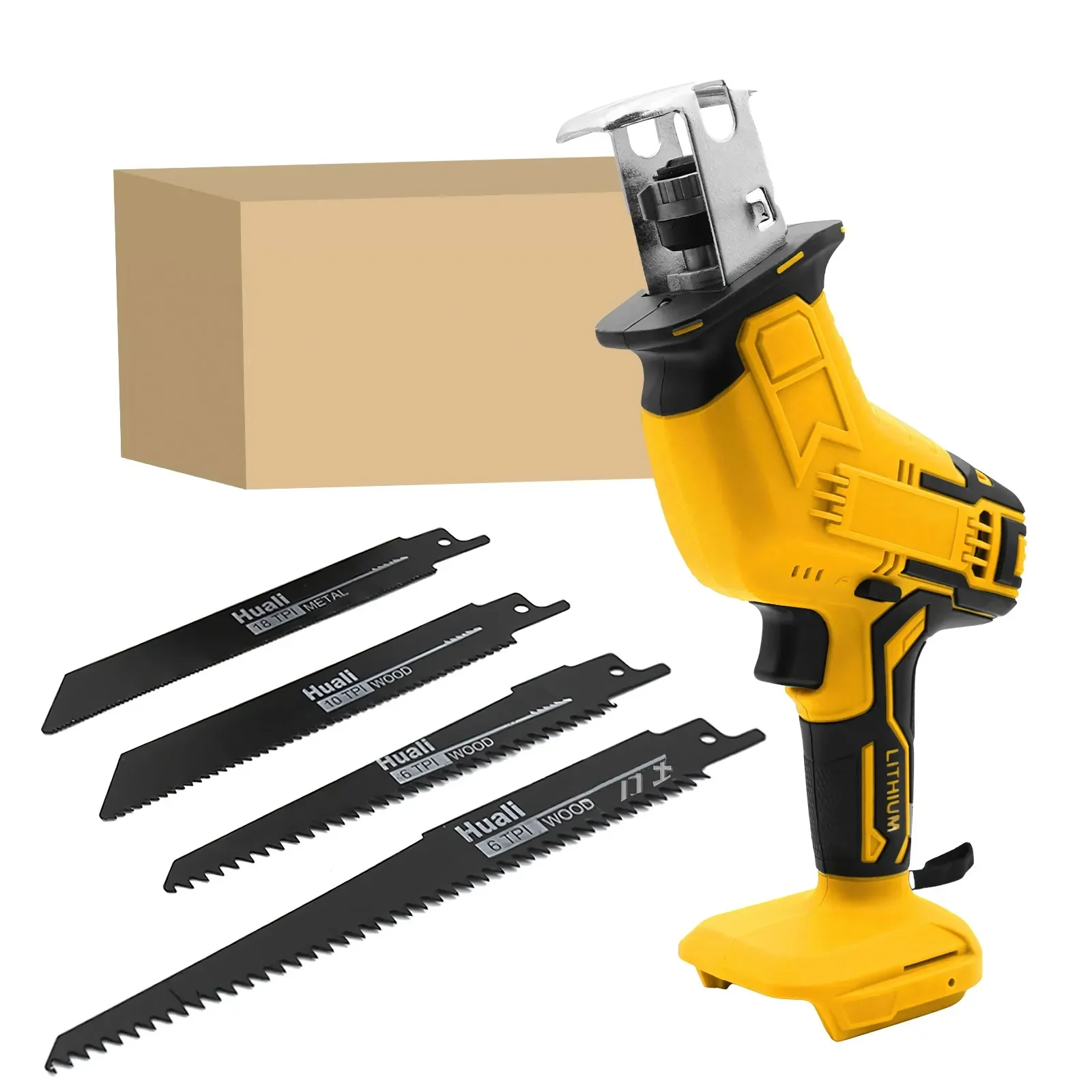 Cordless Reciprocating Saw 0-3500 SPM Variable Speed Electric Saber Saw Wood PVC Cutting multifunctional For Dewalt 21V Battery