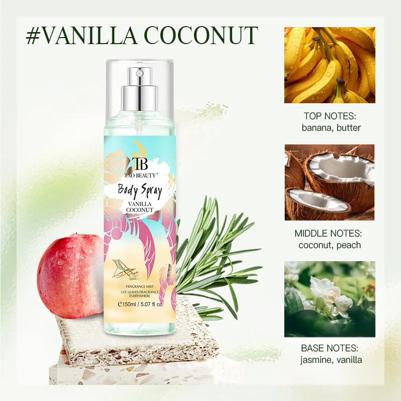 Vanille Kokos Unisex Parfum Langdurige Geur Gemengde Bloemige Fruitige Eau De Toilette 150ml Dating Deodorant Geurspray