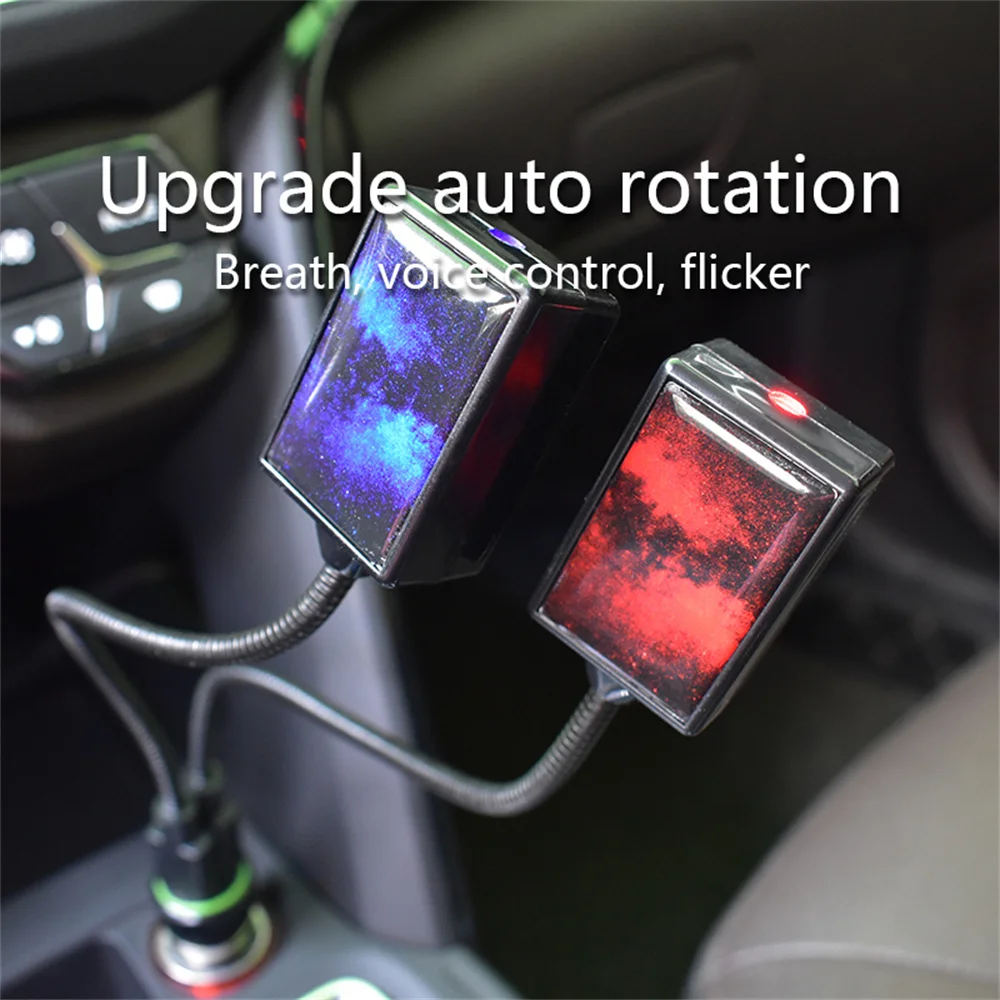 

360° Rotation LED Car Roof Star Night Lights Projector Light Night Starry Sky USB LED Decorative Lights Car Accessories