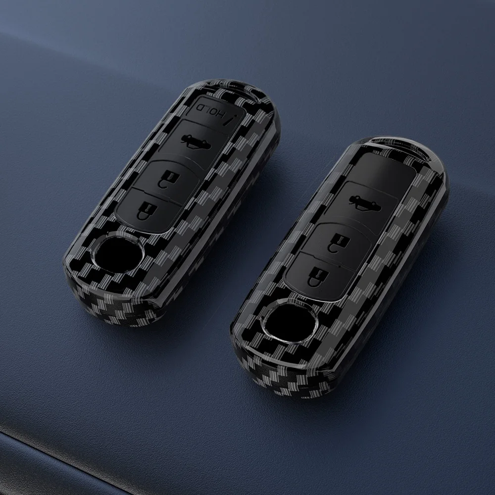 ABS Carbon Fiber Style Car Key Case Cover For Mazda 2 3 5 6 BL BM GJ Atenza Axela Demio CX-3 CX3 CX-5 CX5 CX7 CX-9 CX8 4 Buttons