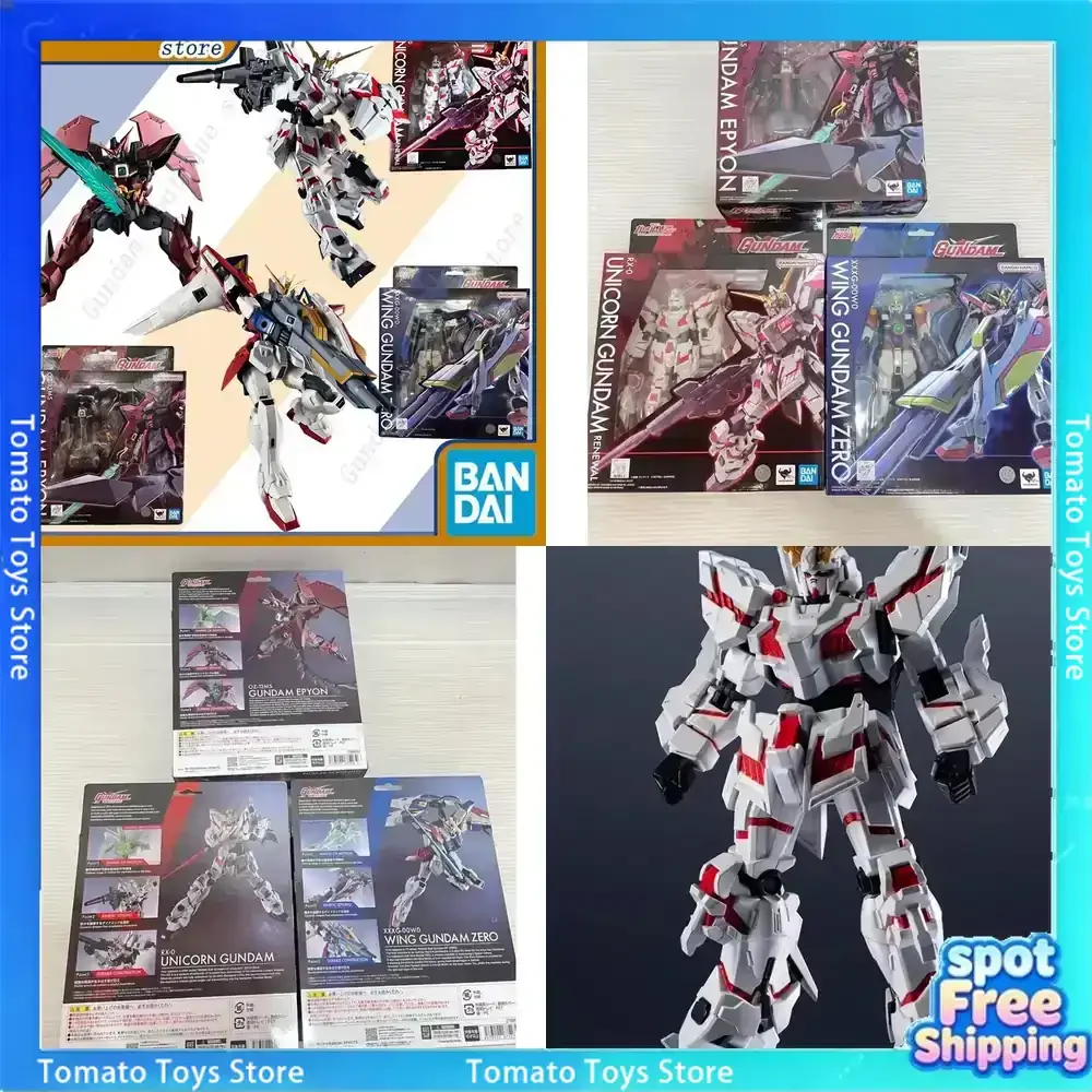 Bandai GU RX-0 Unicorn Gundam Epyon XXXG-00W0 Wing Gundam Zero Anime Action Figure Collectible Model Toy Gift for Fans and