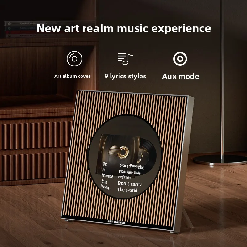 

Art Master Retro S Luxe Floating Lyrics Speaker Bluetooth Vinyl Record Subtitle Speaker