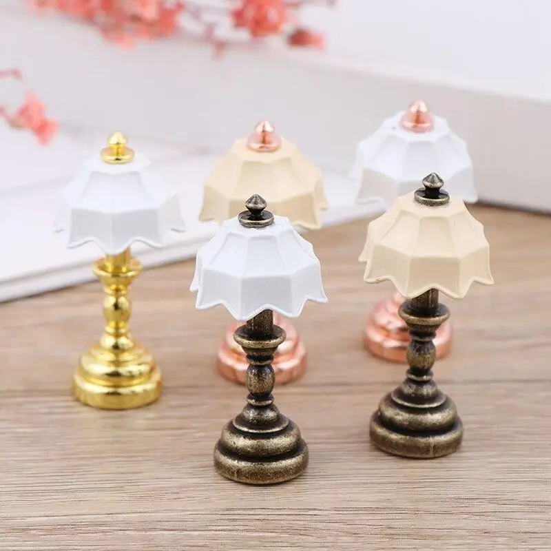 1:12 Dollhouse Children Baby Gift Toy Mini Furniture Miniature Desk Table Lamp Dollhouse Miniatures Accessories