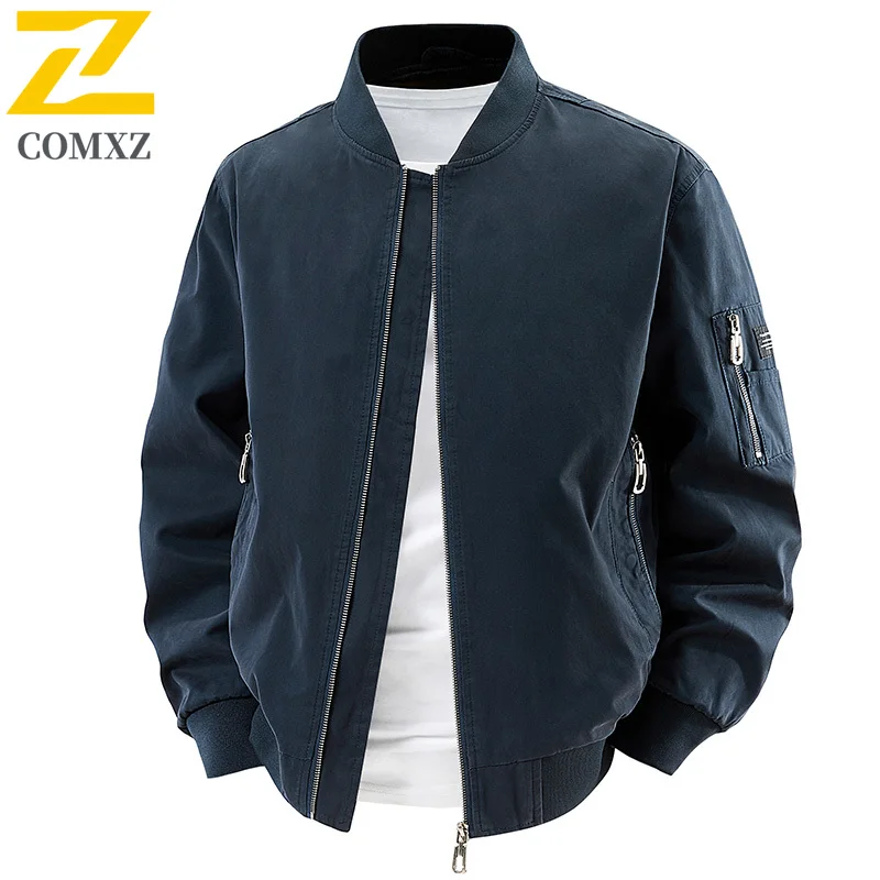 남성 재킷 2025 신상 슬림 트렌디 다용도 편안한 루즈핏 워크웨어 플라이트 재킷 아웃도어 가을 남성 지퍼 재킷