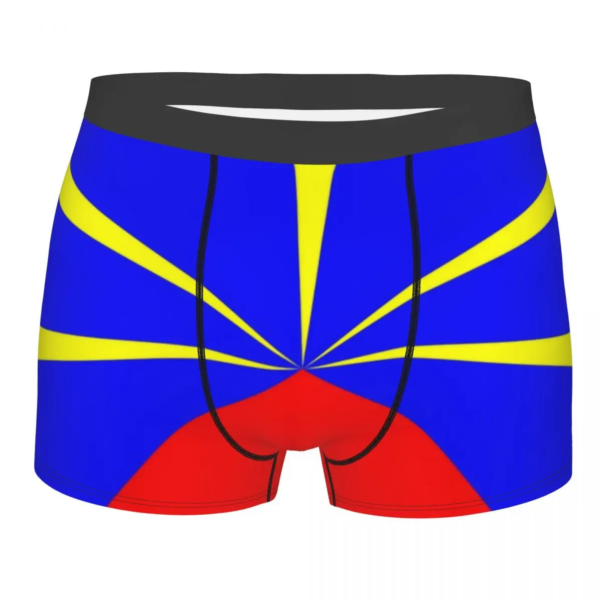 Custom 974 Reunion Island Flag Boxer Shorts For Homme 3D Printed Reunionese Proud Underwear Panties Briefs Breathable Underpants