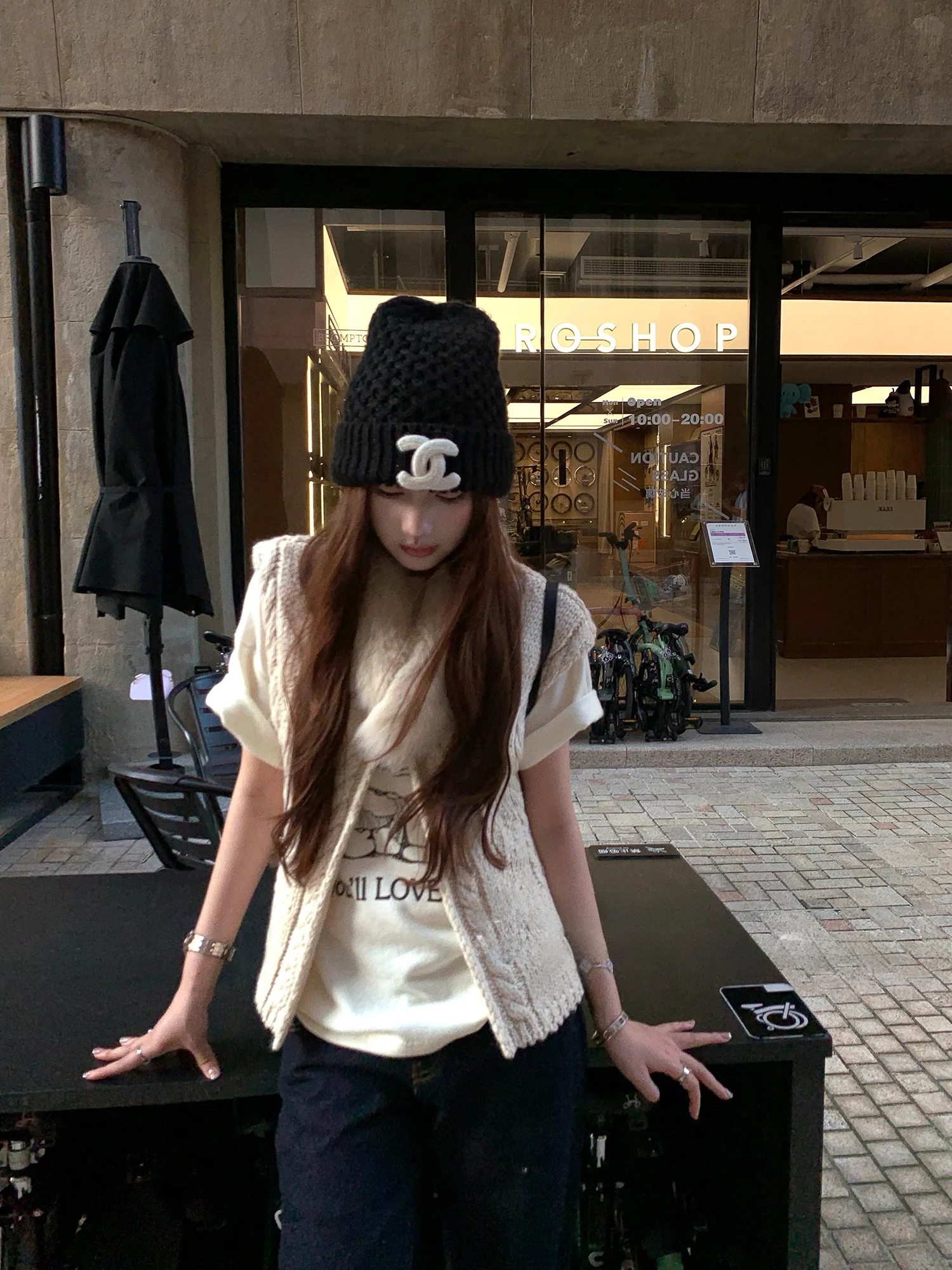 

Chien Women's Knitted Wool Vest Autumn Winter Lazy Sle Outerwear V-ne Twist Sweater Cardigan Comfortable Regular Length