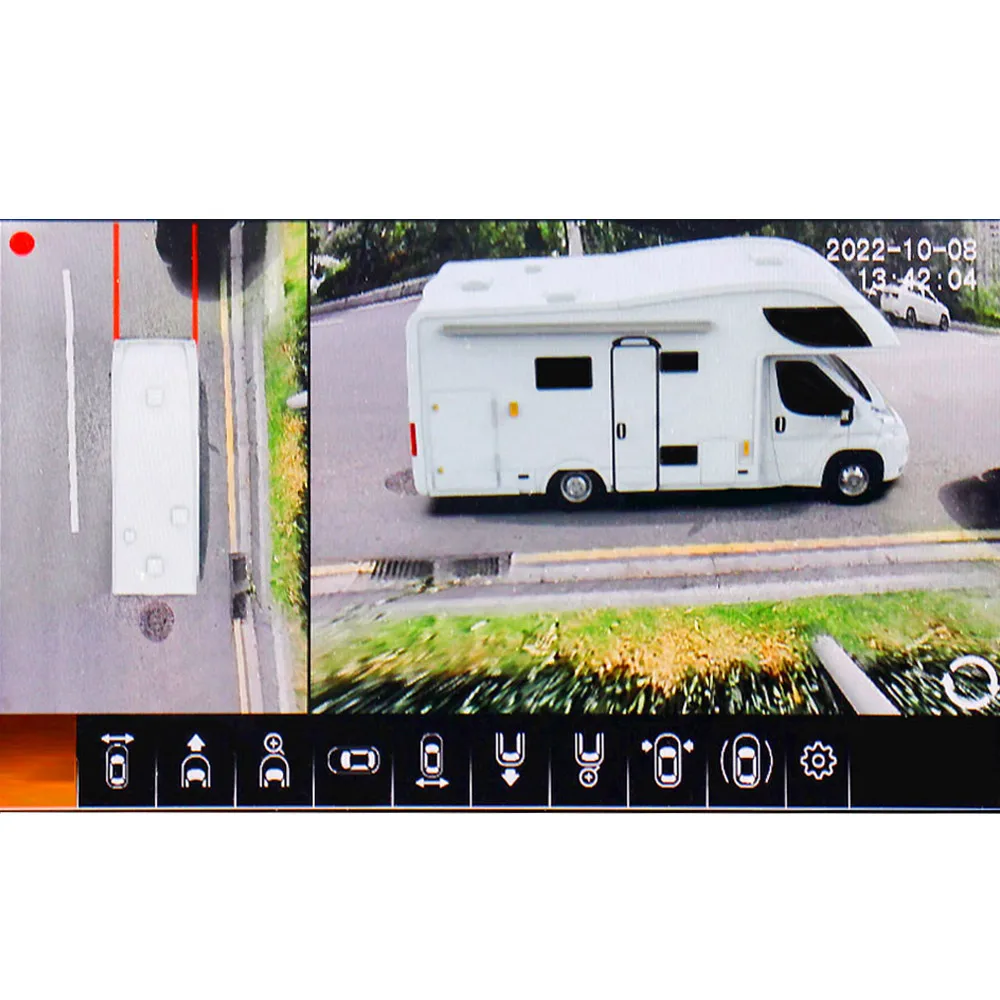 SMARTOUR 4K AI شاحنة 4-way مسجل بانورامي مواقف السيارات رؤية بانورامية الرؤية الخلفية 360 درجة 4K 1080P AHD نظام كاميرا العرض