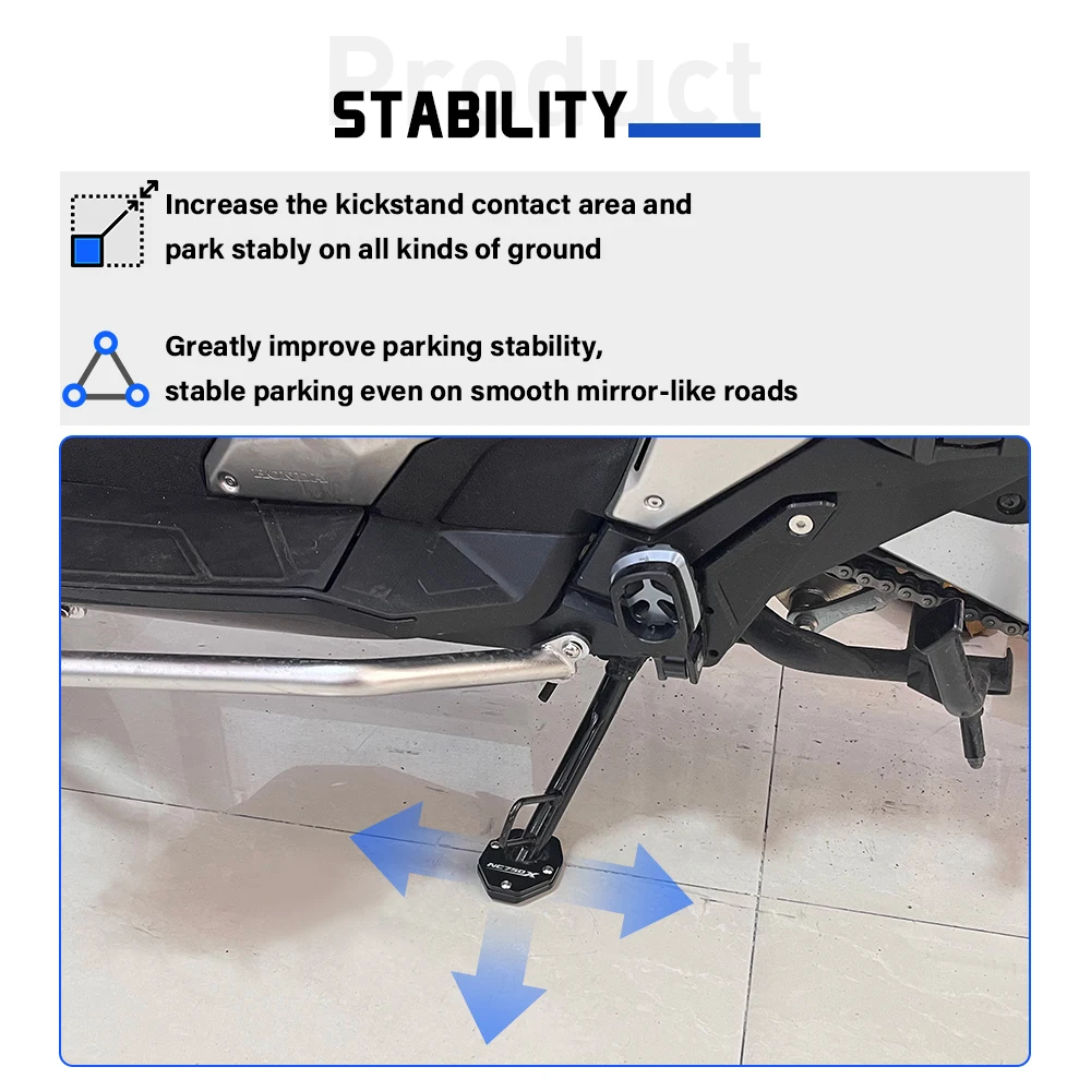 لهوندا NC750X NC 750X NC 750X (2021-2025) دراجة نارية مسنده موسع الجانب حامل تمديد وسادة للقدم دعم لوحة #5