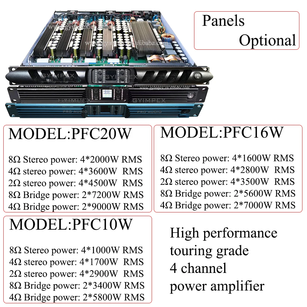 7000 watts 1u 4 Channel 3500W Stage Portable Digital Power Amplifier Professional Class D Module Amplifier PFC16W