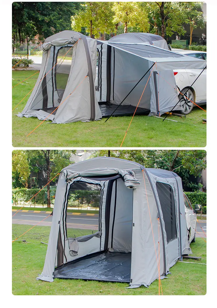 Hot Selling Outdoor Car Tent Roof Extension Double Trunk Self-Driving Equipment Car Rear Tent 3-5 People Camping