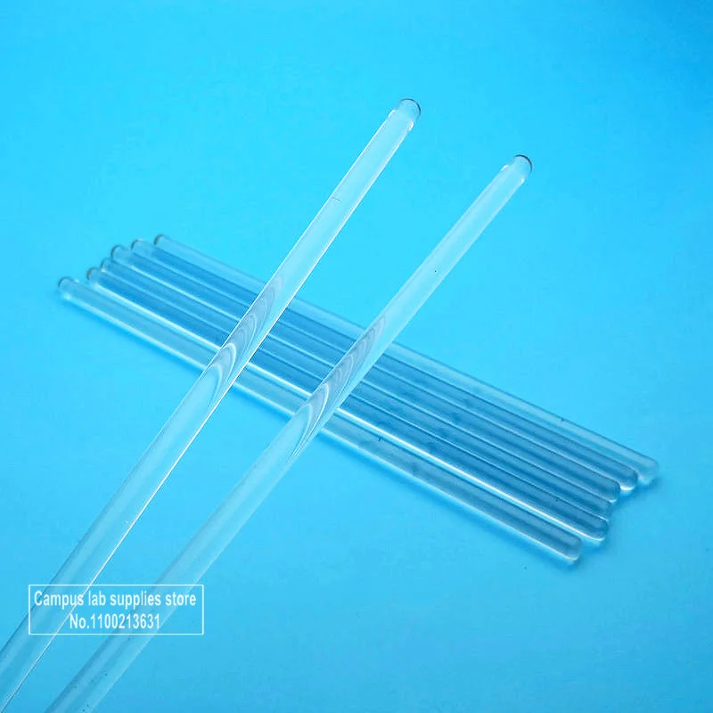 10pcs/lot Lab Diameter5/7/8/10mm Round Head  Glass Drain Rod Glass Stiring Bar Suitable for Beakers Laboratory Chemistry