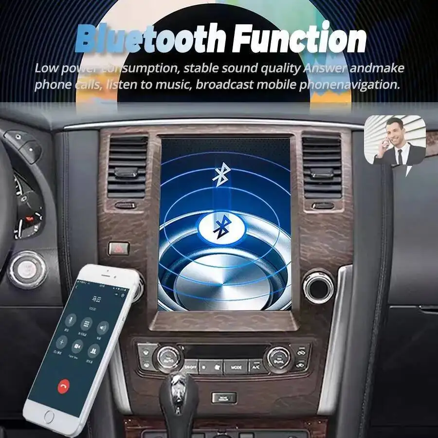 DSP Car Multimedia Video Player HU For Infiniti Qx80 For Nissan Patrol Y61 Y62 2016 GPS Android 15 12.1'' Screen Navi Carplay