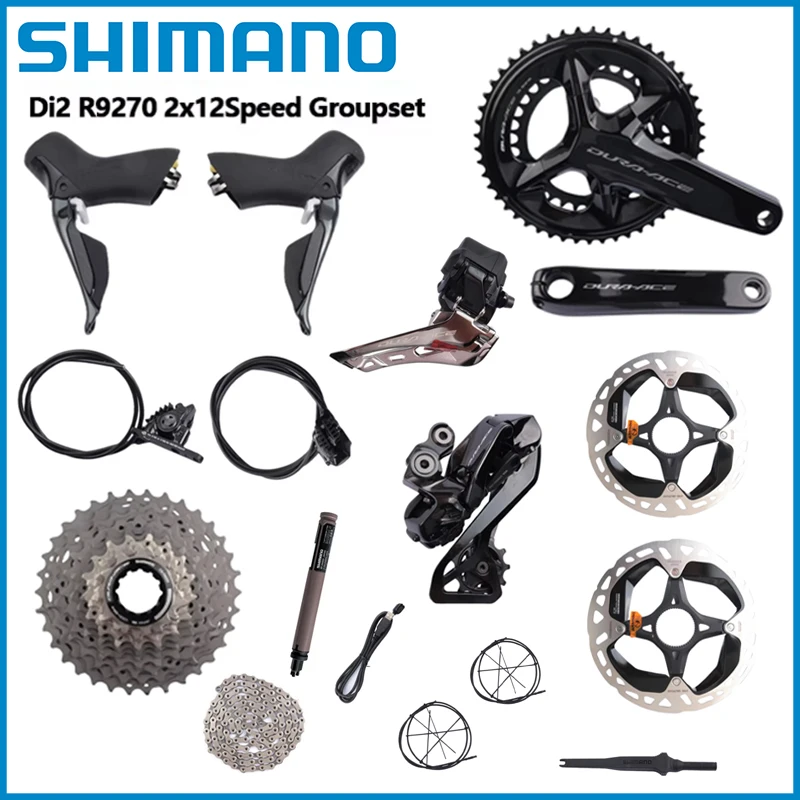 SHIMANO Di2 Dura Ace R9200 Crankset R9270 ST BR R9250 FD RD DN300 Batter R9200 Cassette MT900 Rotor 160mm Road Bicycle Groupset