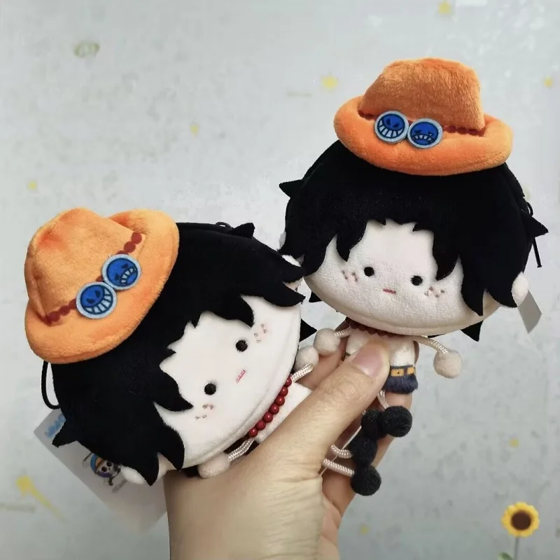 Bilibili Goods Official One Piece Luffy Mini Plush Coin Purse Stick Figure Style Cute Bag Pendant Pouch For Anime One Piece Fans